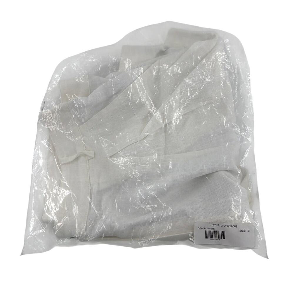 Vici Women's White Pleated Linen Shorts Size M — image 3 of 6